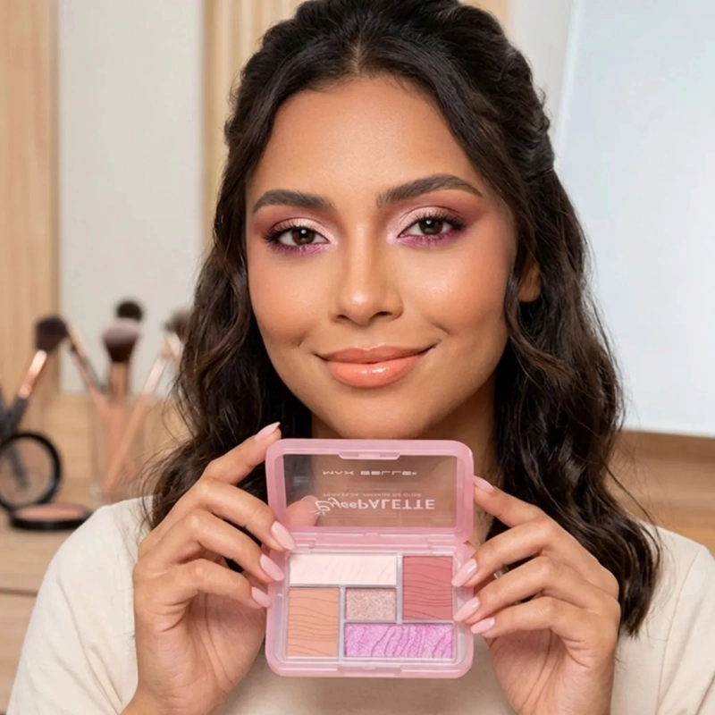 PALETA SOMBRAS OJOS 5 TONOS PIGMENTACION PROFESIONAL ALJ - 6