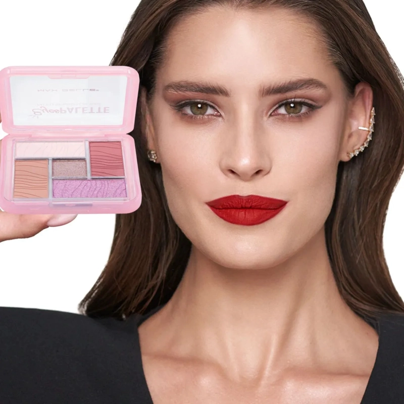 PALETA SOMBRAS OJOS 5 TONOS PIGMENTACION PROFESIONAL ALJ - 8
