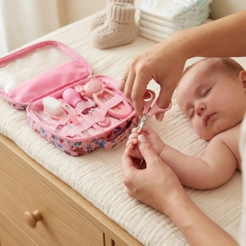 KIT CUIDADO BEBE  CORTAUÑAS TERMOMETRO ASPIRADOR NASAL ALJ - 7