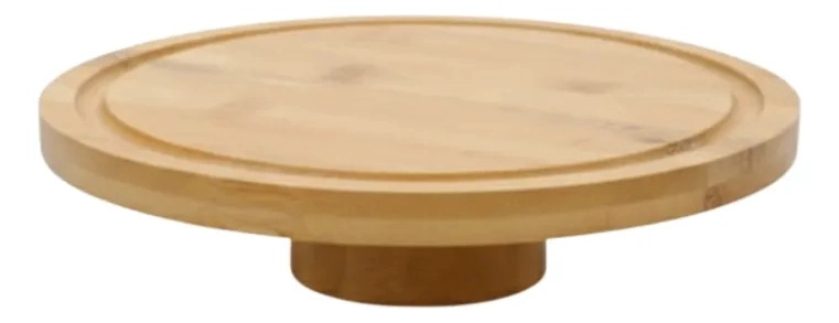 BASE GIRATORIA MADERA REPOSTERIA SERVIR QUESOS COCINA ALJ - 1