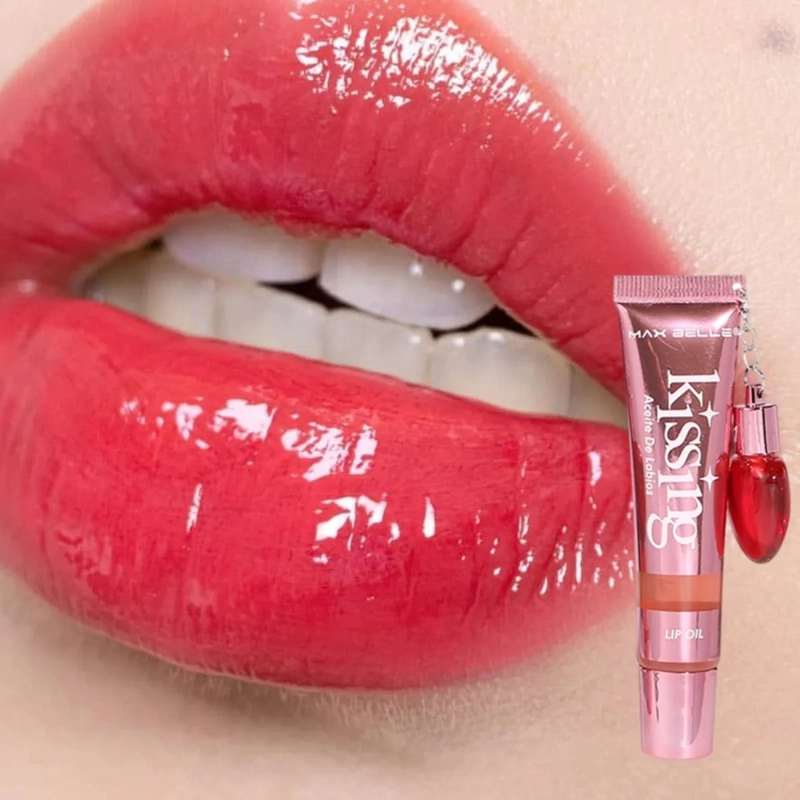 SET 2 ACEITE LABIOS KISSING TINTA BRILLO SEDOSO COLOR MV - 9