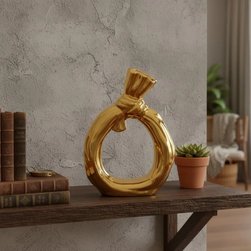 FLORERO ESCULTURAL NUDO INFINITO DECORATIVO MODERNO ALJ - 6