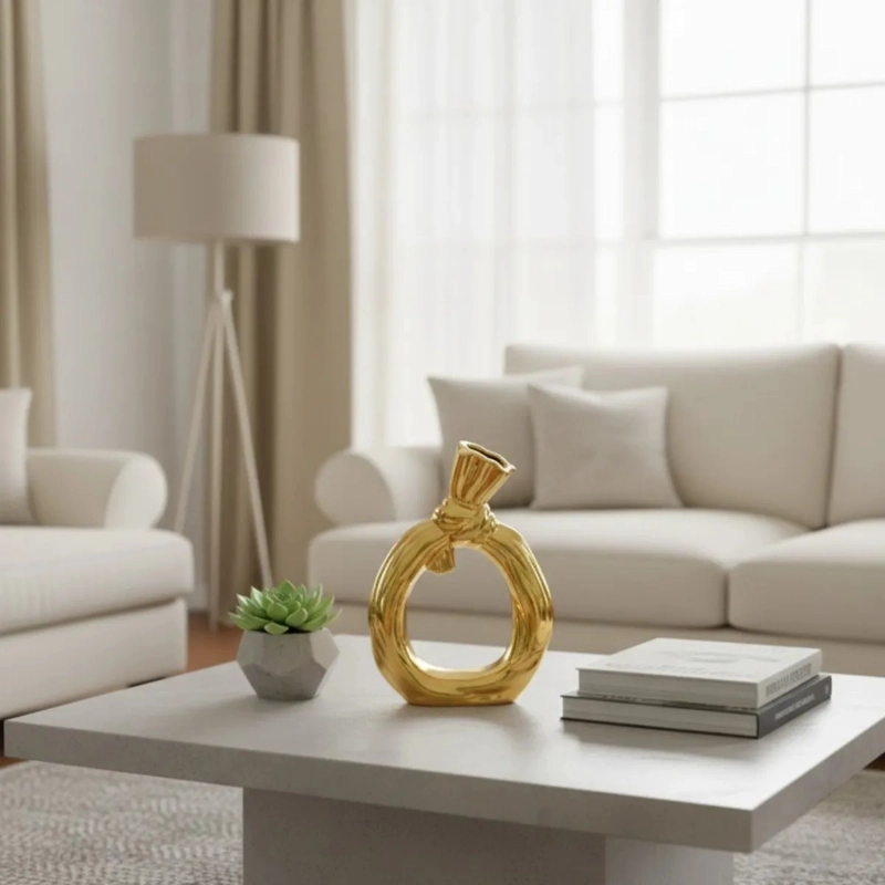 FLORERO ESCULTURAL NUDO INFINITO DECORATIVO MODERNO ALJ - 7