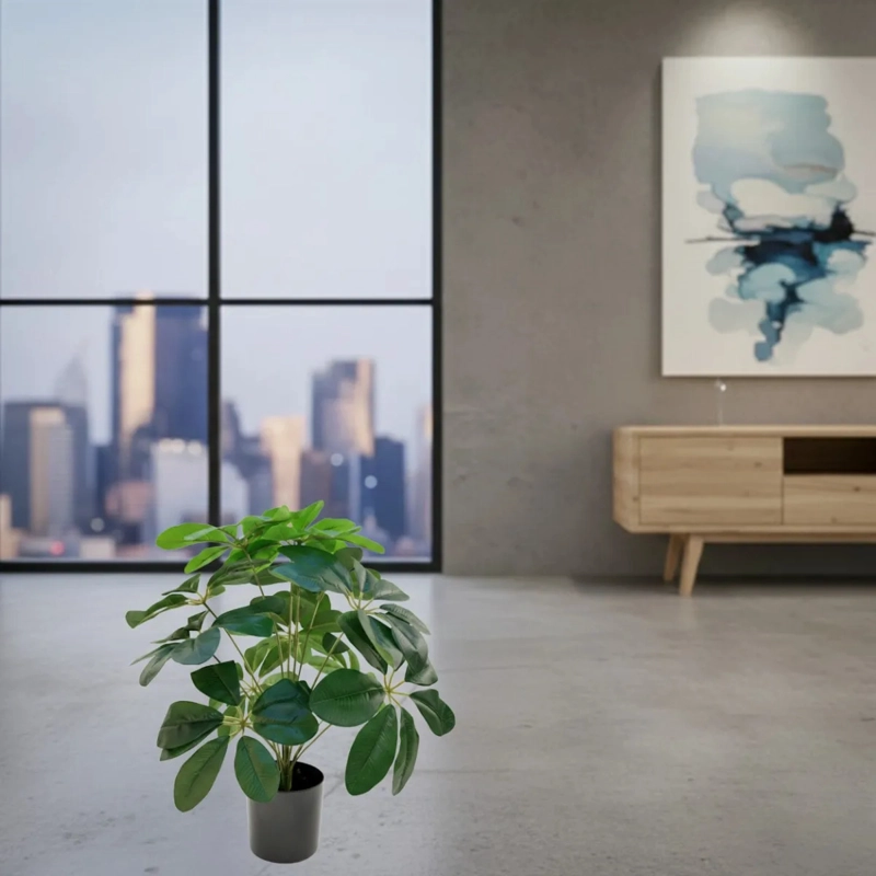 PLANTA ARTIFICIAL HOJA GRANDE DECORATIVA ESTILO MODERNO ALJ - 9