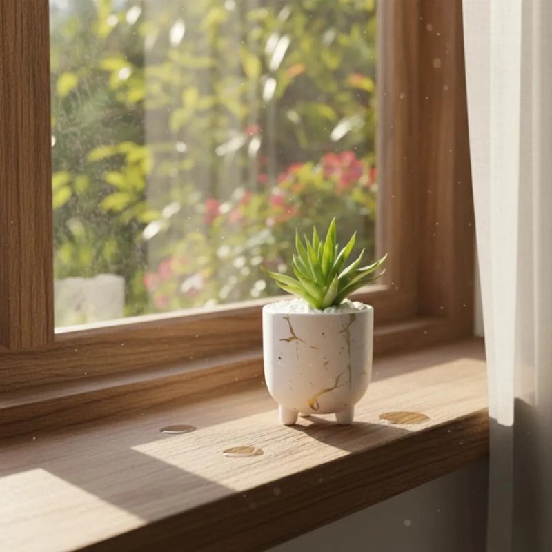 SET 2 MACETAS DECORATIVAS FRASES PLANTAS SUCULENTAS ALJ - 6