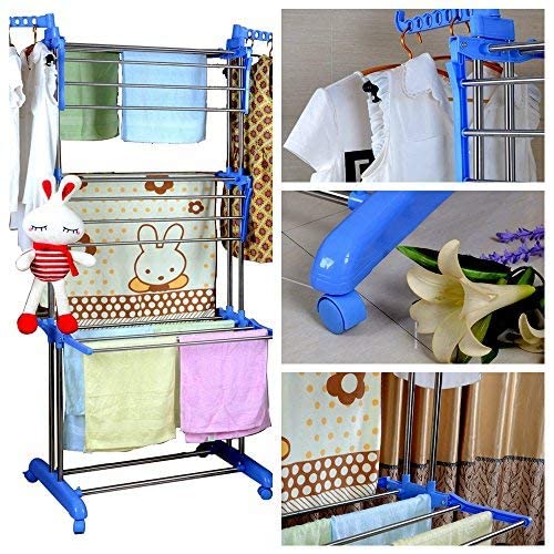 PERCHERO SECADO ROPA PLEGABLE 4 NIVELES SOPORTE RONDON - 5