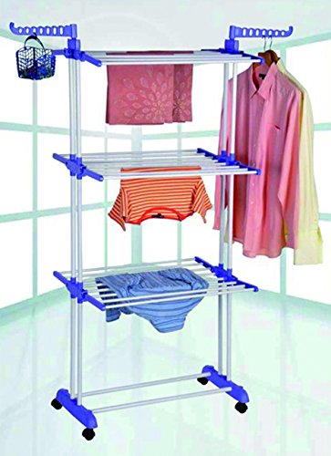 PERCHERO SECADO ROPA PLEGABLE 4 NIVELES SOPORTE RONDON - 6