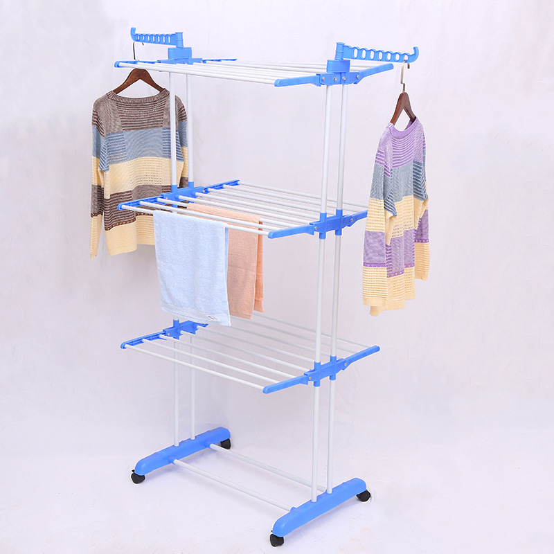 PERCHERO SECADO ROPA PLEGABLE 4 NIVELES SOPORTE RONDON - 7