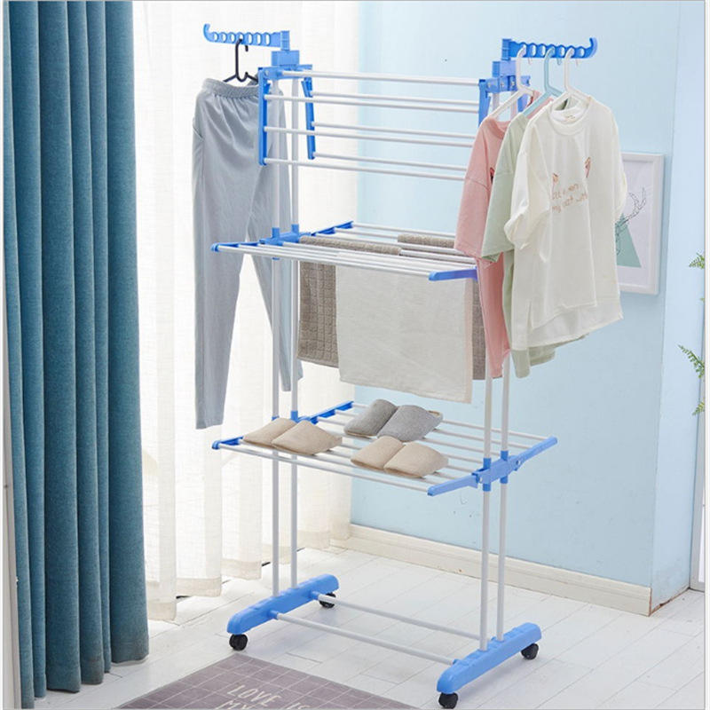 PERCHERO SECADO ROPA PLEGABLE 4 NIVELES SOPORTE RONDON - 9