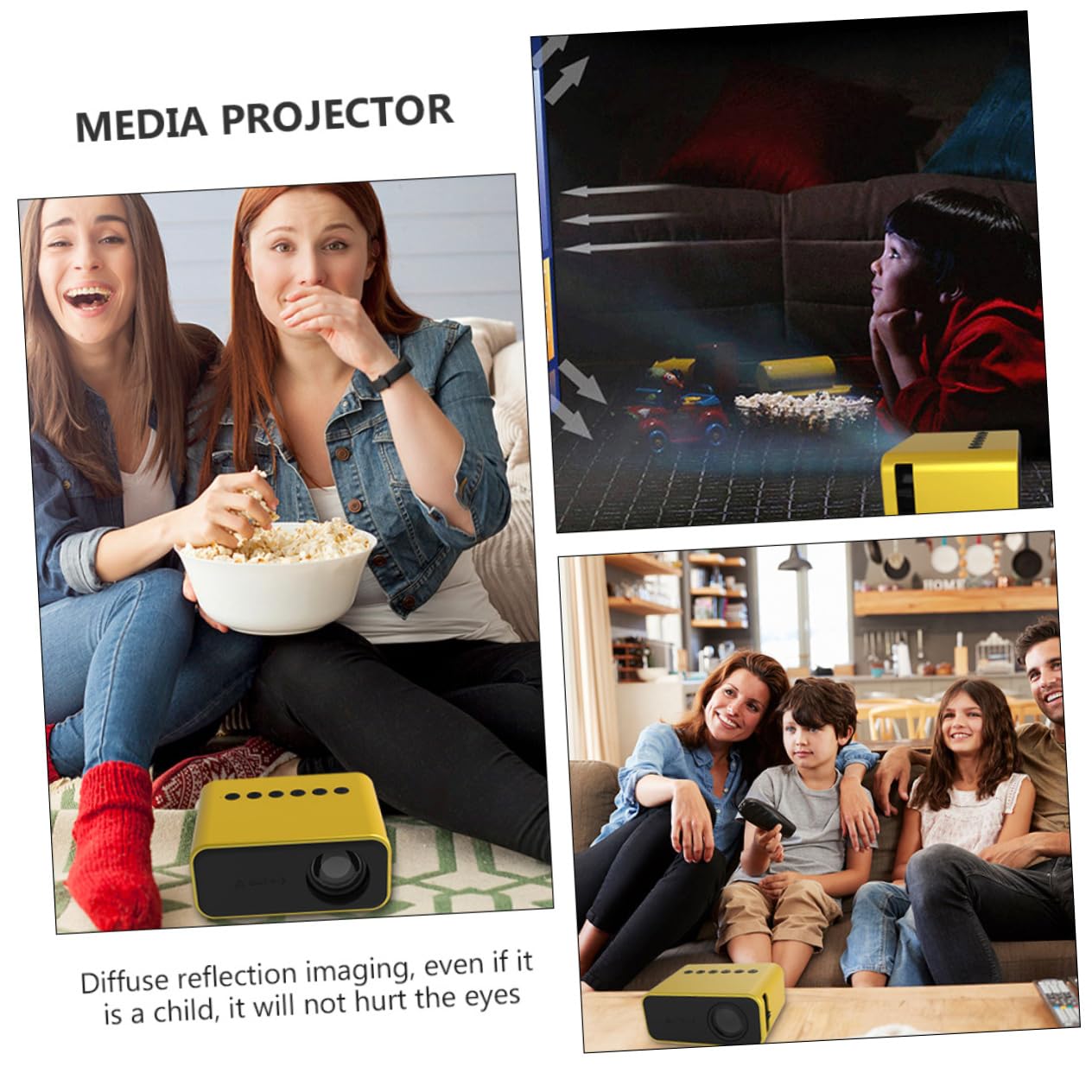 PROYECTOR QVGA (320 X 240) CASA MINI PORTATIL VIDEO REPRODUCTOR MEDIOS RONDON - 4