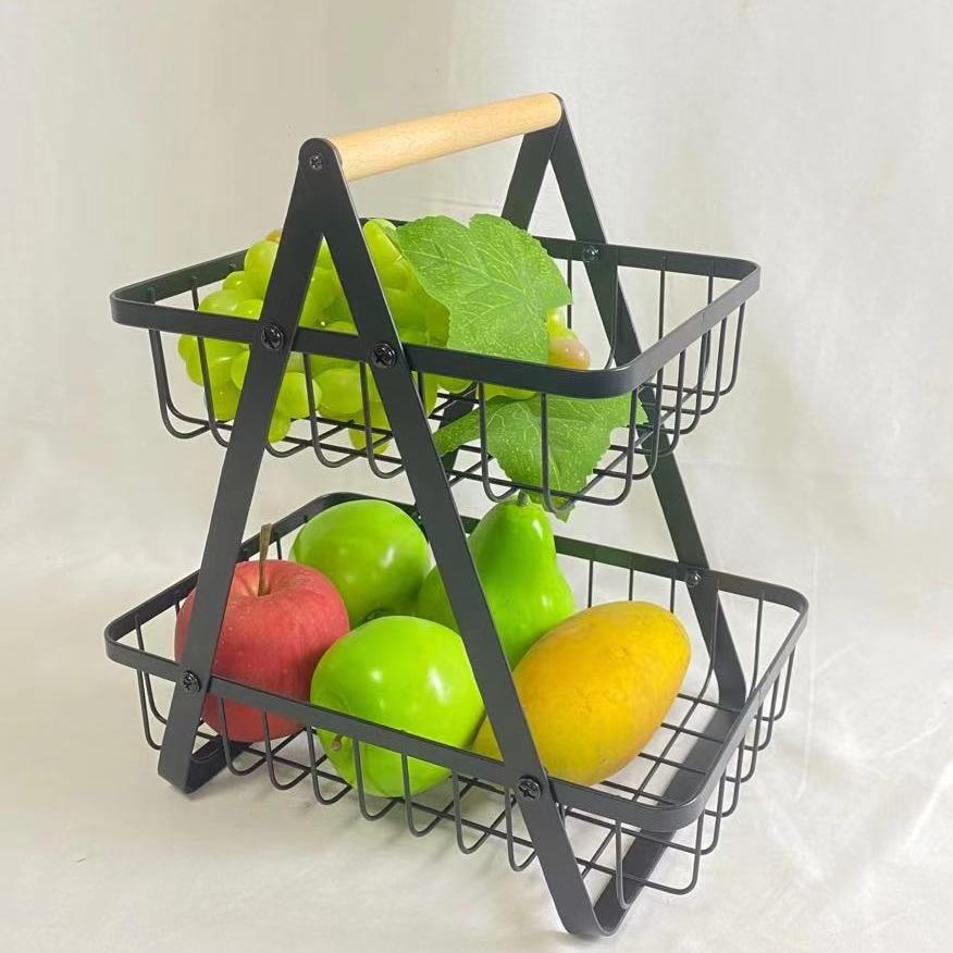 CESTA 2 NIVEL FRUTA SOPORTE CUENCO BANDEJA MOSTRADOR RONDON - 3