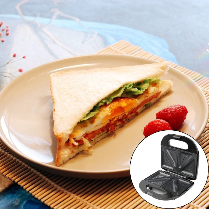MÁQUINA SANDWICHES TRIANGULARES TOSTADORA PAN RONDON CAPACIDAD 2 - 6