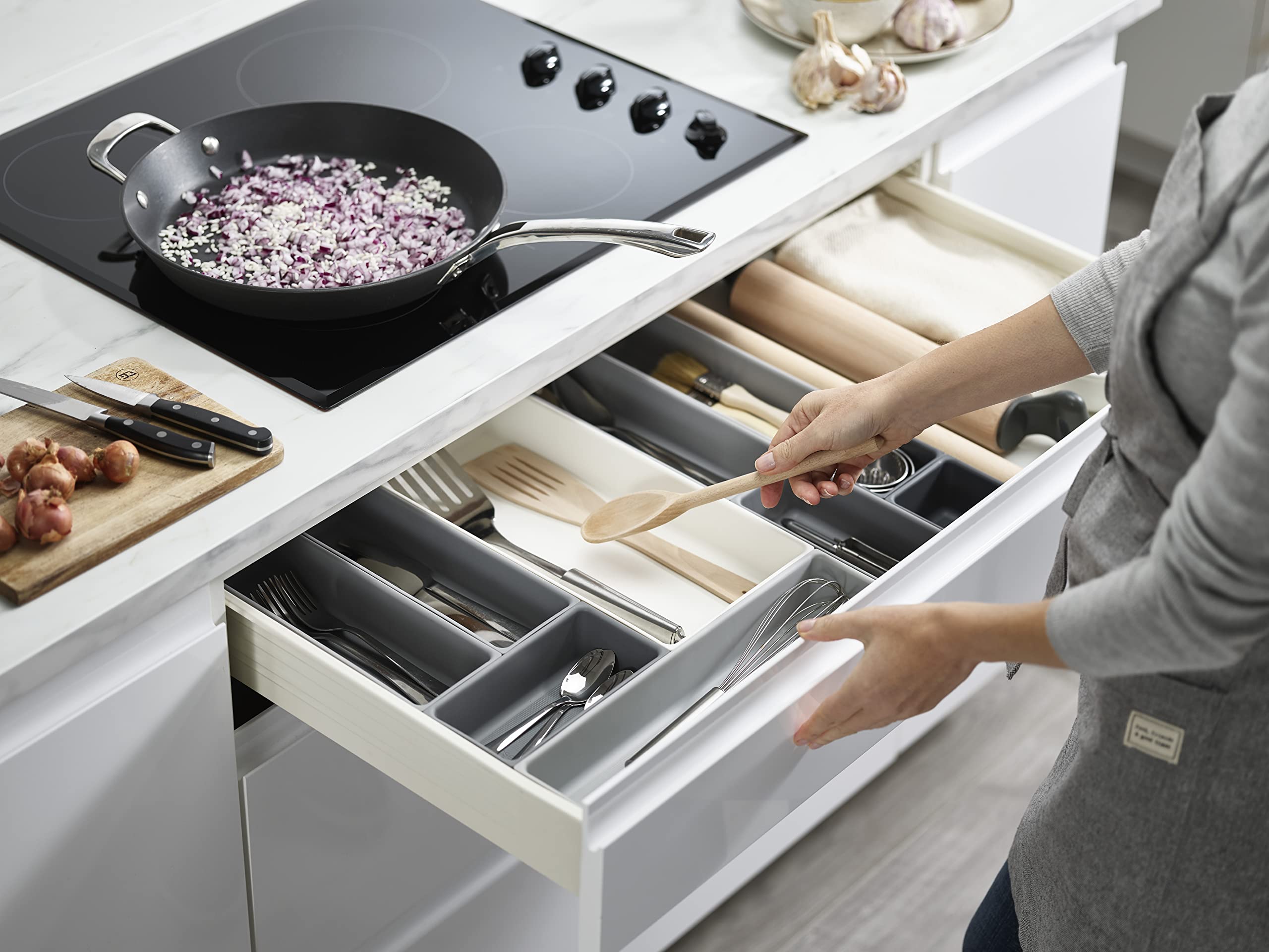 ORGANIZADOR UTENSILIOS BANDEJA COCINA CUBIERTOS RONDON - 5