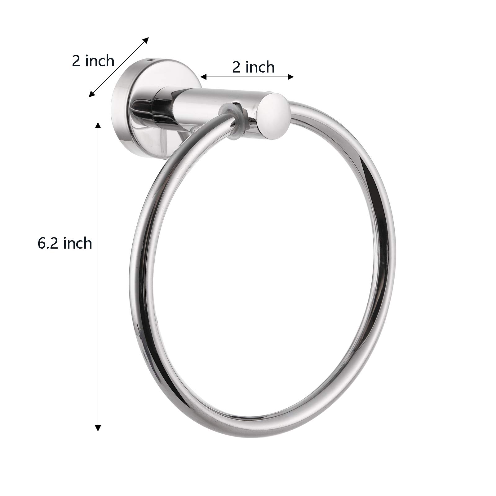 ANILLO TOALLA BAÑO TOALLERO SOPORTE PARED MANO RONDON - 6