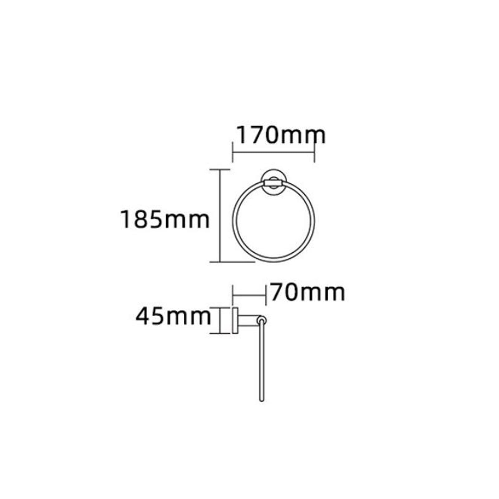 ANILLO TOALLA BAÑO TOALLERO SOPORTE PARED MANO RONDON - 9