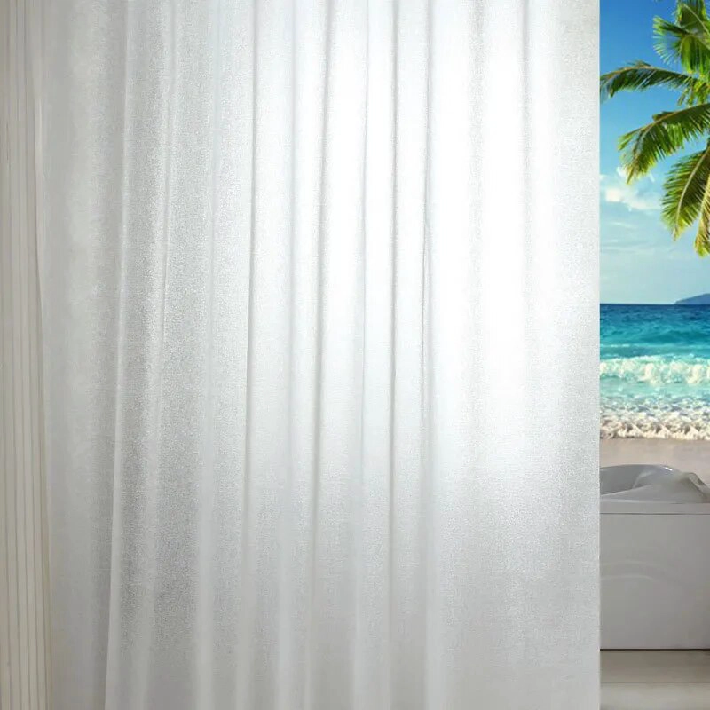 CORTINA DUCHA TRANSPARENTE BAÑO IMPERMEABLE RONDON - 4