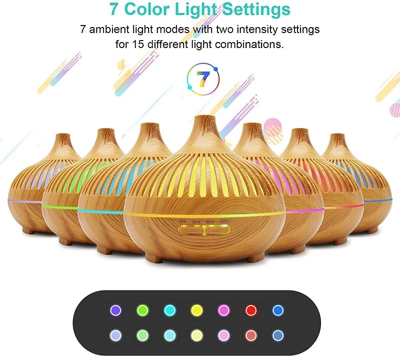 DIFUSOR AROMA COLORES LED ULTRASONICO ESENCIAL RONDON - 3