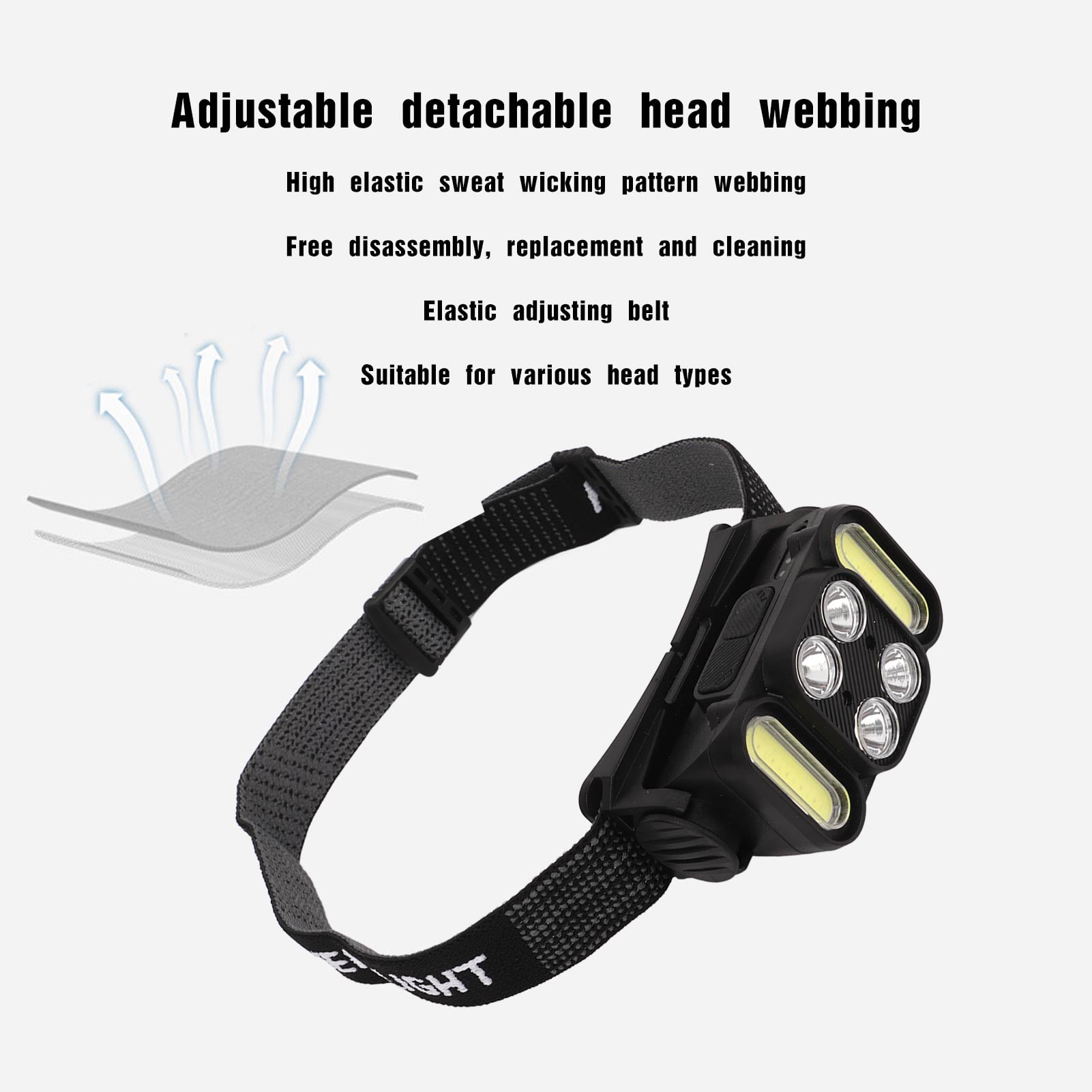 FARO DELANTERO INDUCCIÓN LED RECARGABLE CAMPING RONDON - 4