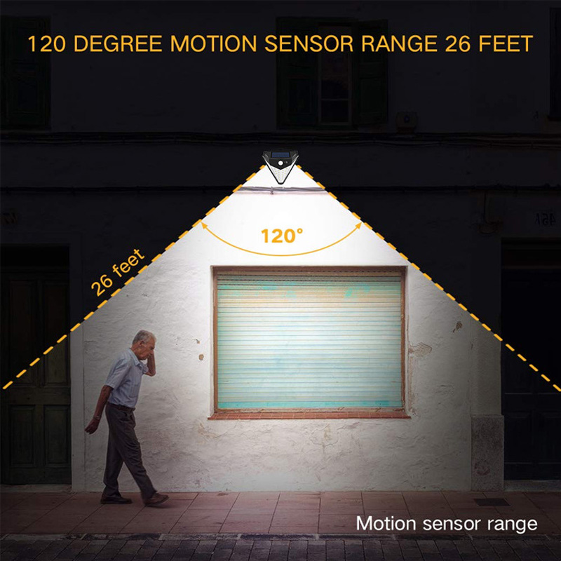 LUZ SOLAR LED SEGURIDAD SENSOR PARED IMPERMEABLE RONDON - 1