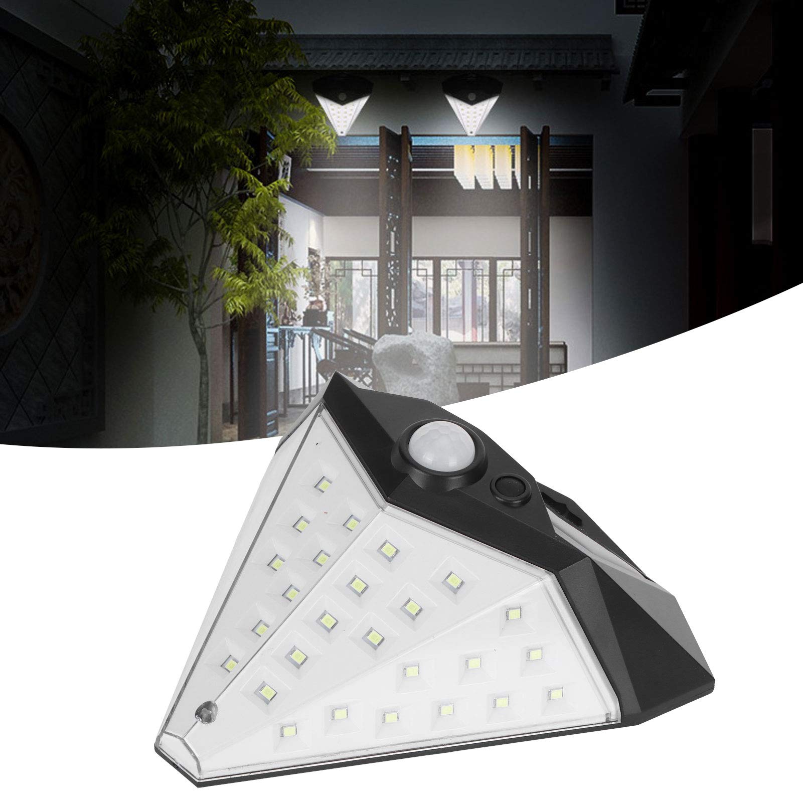 LUZ SOLAR LED SEGURIDAD SENSOR PARED IMPERMEABLE RONDON - 6