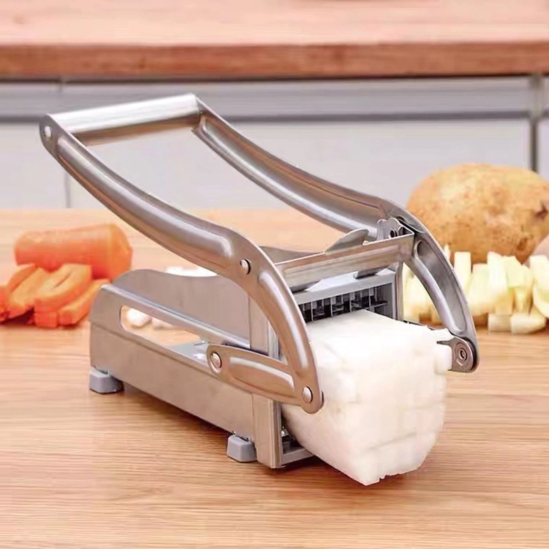 CORTADOR PAPAS ACERO INOXIDABLE FACIL CORTAR RONDON - 2