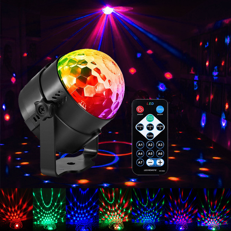 LÁMPARA NOCHE ESTRELLADA DJ COLOR LED FIESTA GIRANDO RONDON - 1