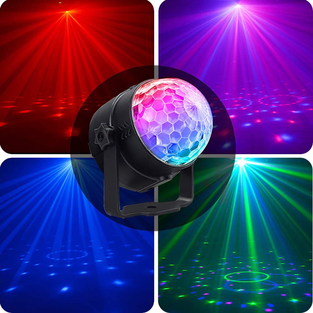 LÁMPARA NOCHE ESTRELLADA DJ COLOR LED FIESTA GIRANDO RONDON - 4