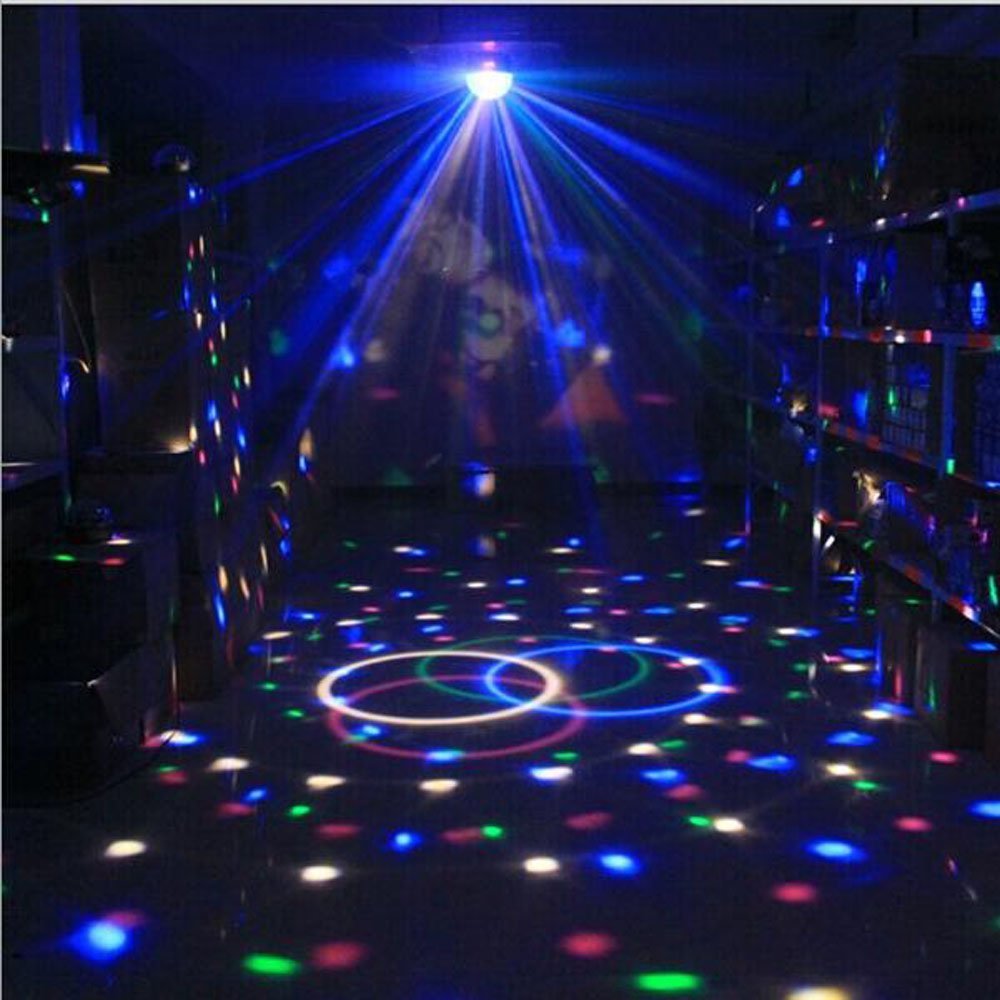 LÁMPARA NOCHE ESTRELLADA DJ COLOR LED FIESTA GIRANDO RONDON - 8