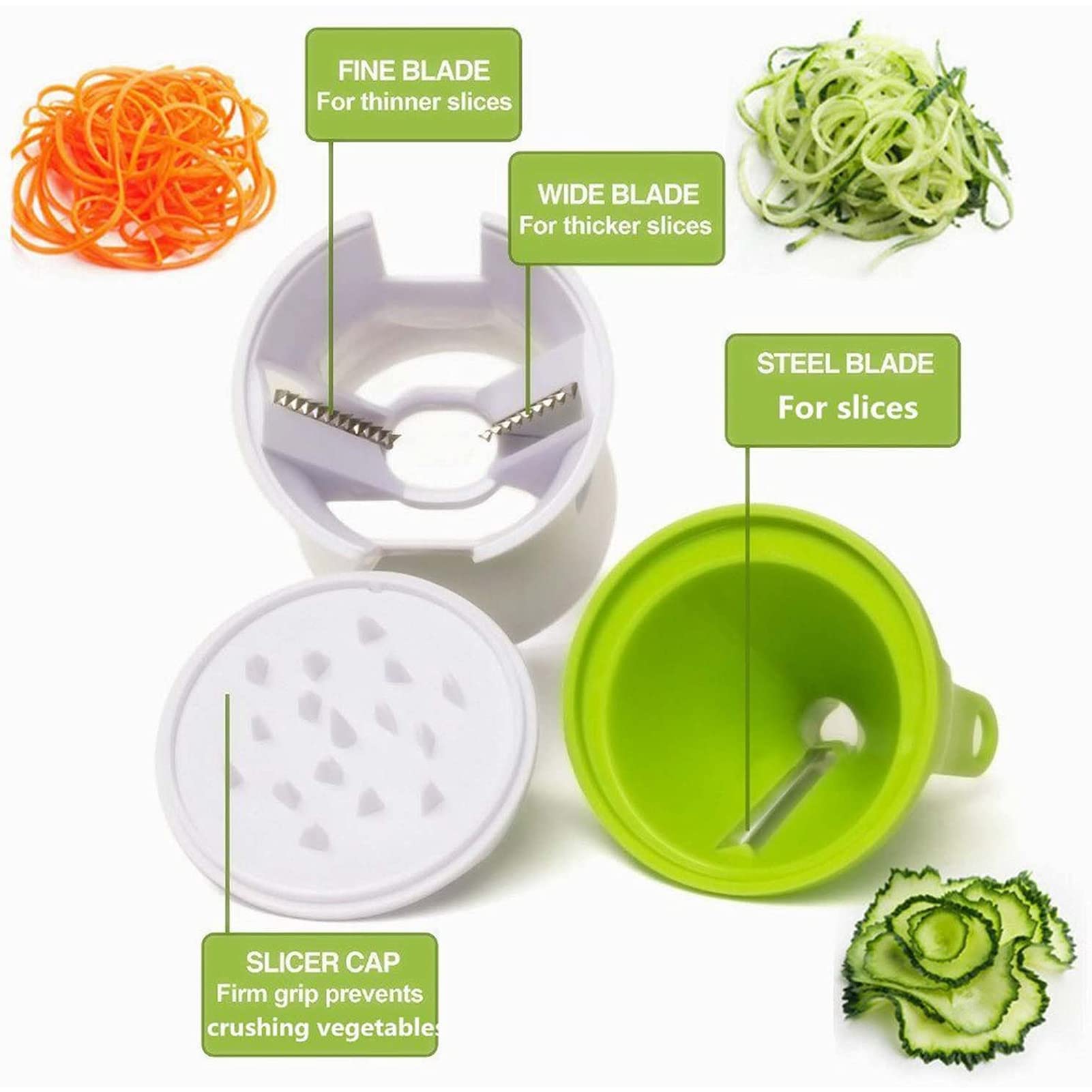 ESPIRALIZADOR VERDURAS MÁQUINA FIDEOS CALABACÍN CORTE RONDON - 8