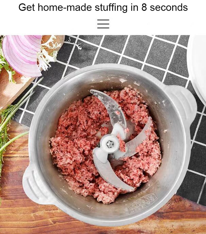 PROCESADOR NUEVO ALIMENTOS MULTIUSOS CARNE ELÉCTRICA COCINA RONDON - 2