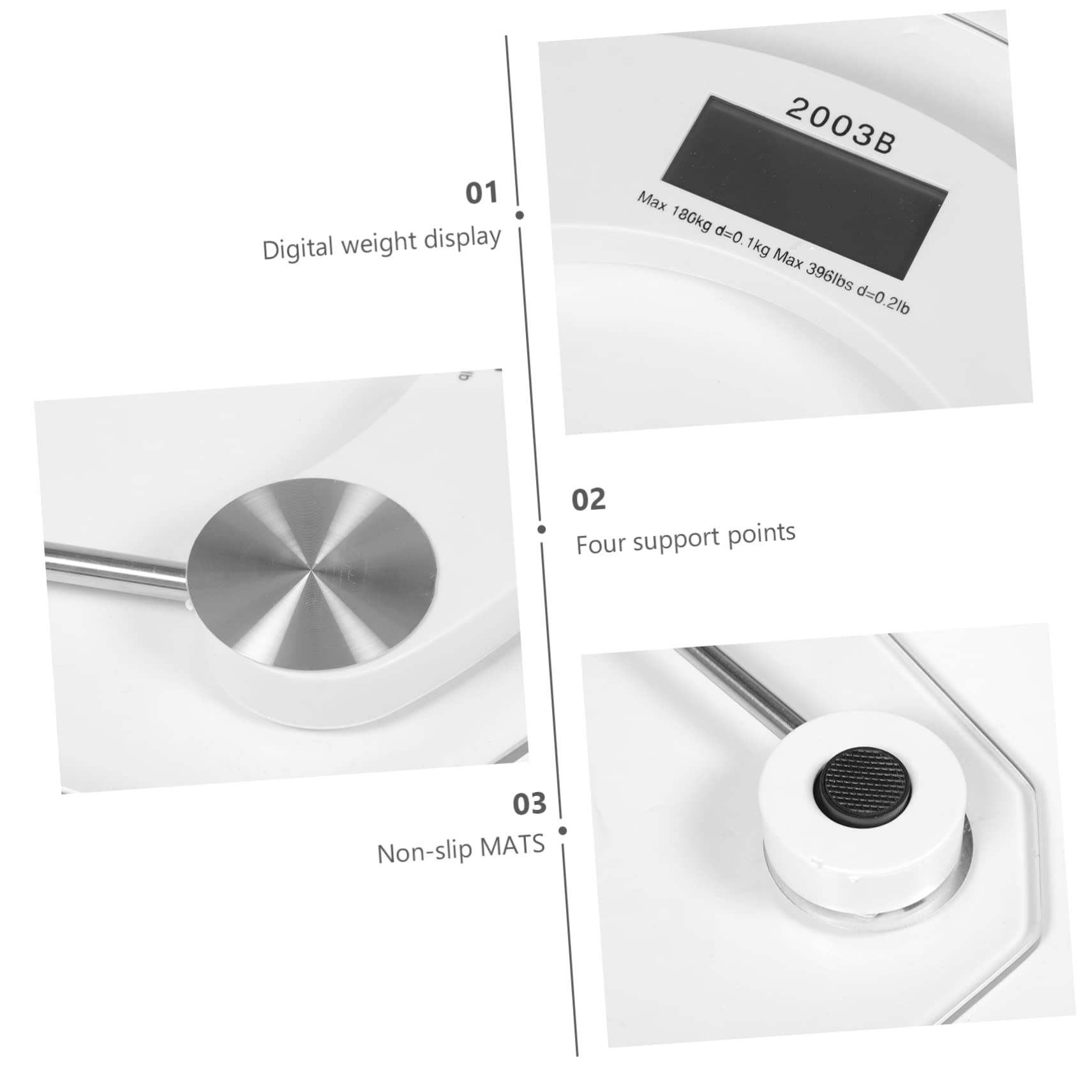 BÁSCULAS DIGITALES CUERPO ELECTRÓNICO PESO GRASA RONDON - 1