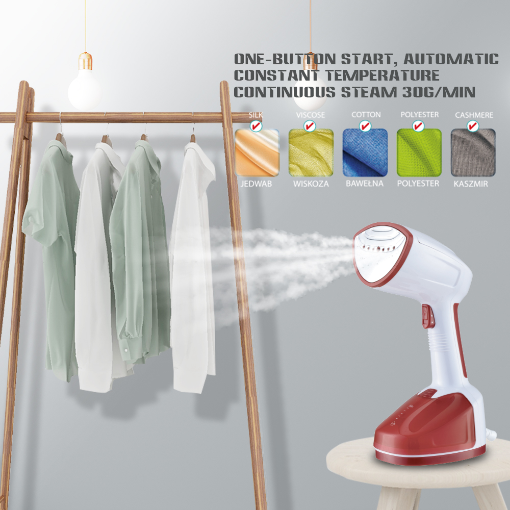 PLANCHA VAPOR ROPA MANO PRENDA HOGAR LIMPIADOR RONDON 1500W - 4