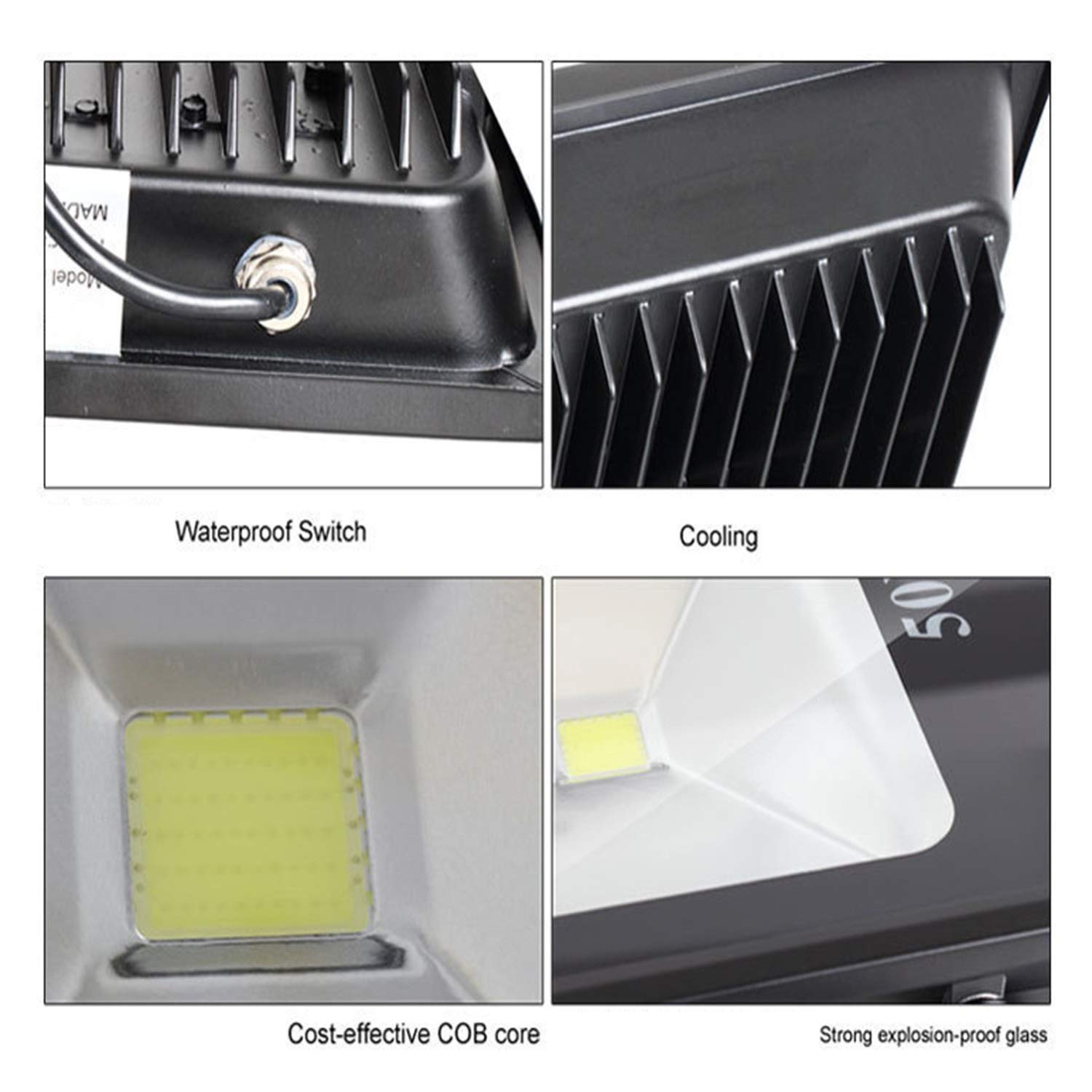 REFLECTOR LED EXTERIORES LUZ JARDÍN IMPERMEABLE RONDON - 4