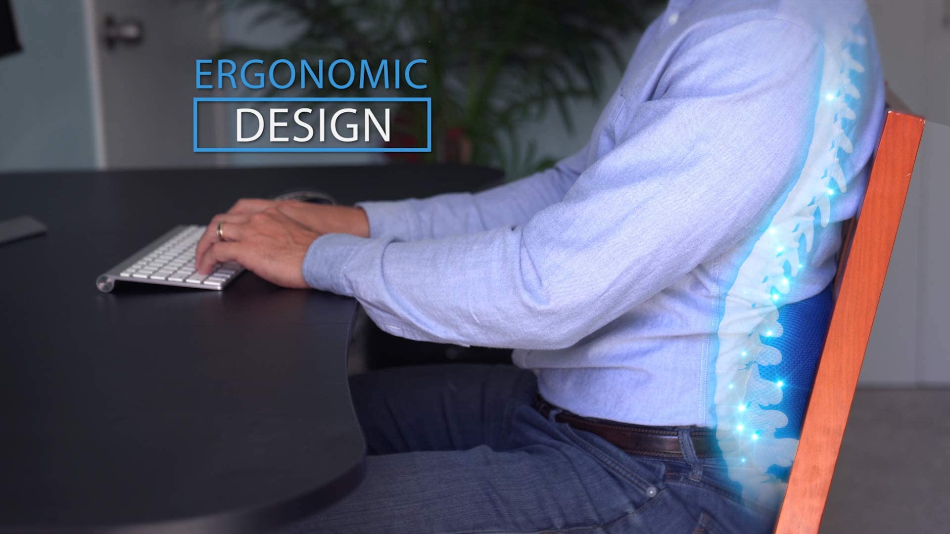 ALMOHADA LUMBAR APOYO ESPALDA DISEÑO ERGONOMICO RONDON MULTICOLOR - 8