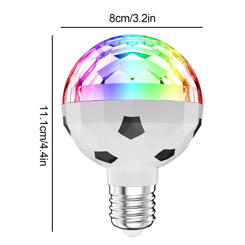 BOMBILLA LED GIRATORIA BOLA RGB COLORES FIESTAS RONDON - 6