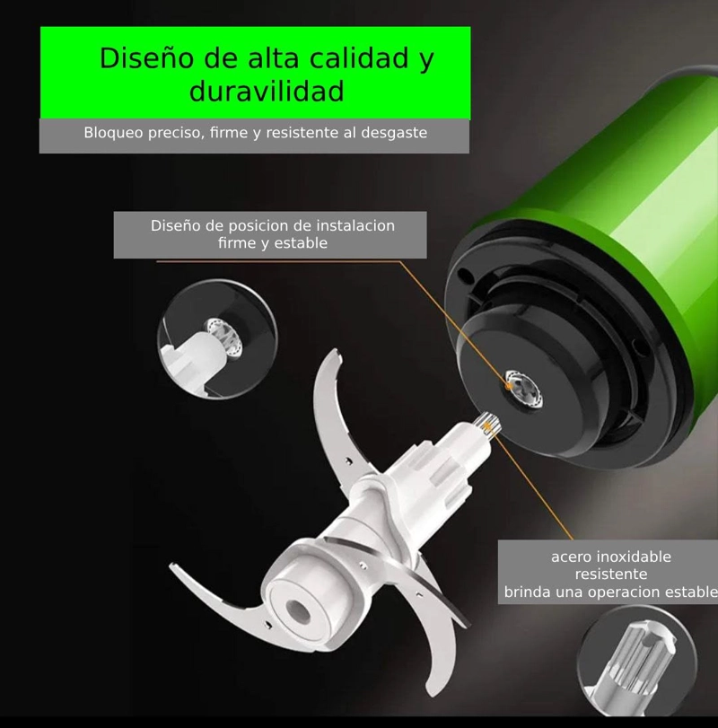 PICADORA NUEVO ALIMENTOS CUCHILLAS ACERO COCINA BOTÓN RONDON - 9