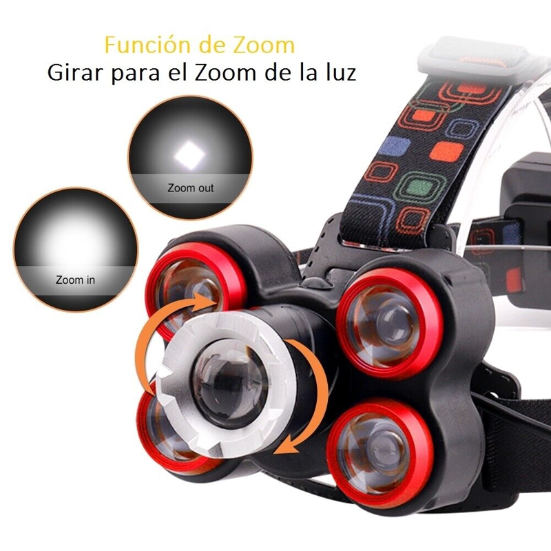 LINTERNA MULTI FOCO ENFOCABLE AJUSTABLE ZOOM LUZ RONDON - 6