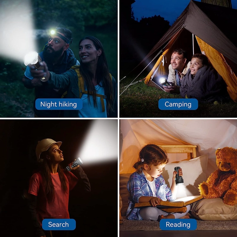 LINTERNA PORTATIL CAMPING CARGA USB ILUMINACION LUZ RONDON - 7