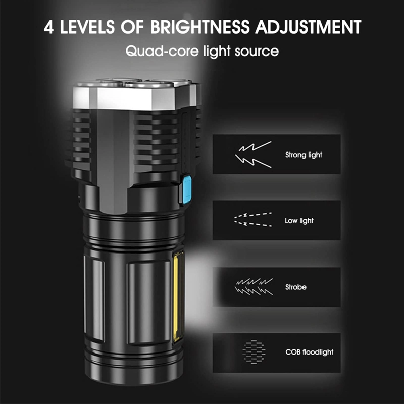 LINTERNA PORTATIL CAMPING CARGA USB ILUMINACION LUZ RONDON - 8
