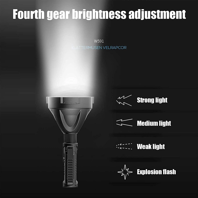 LINTERNA RECARGABLE MANO LED PORTÁTIL IMPERMEABLE RONDON - 9
