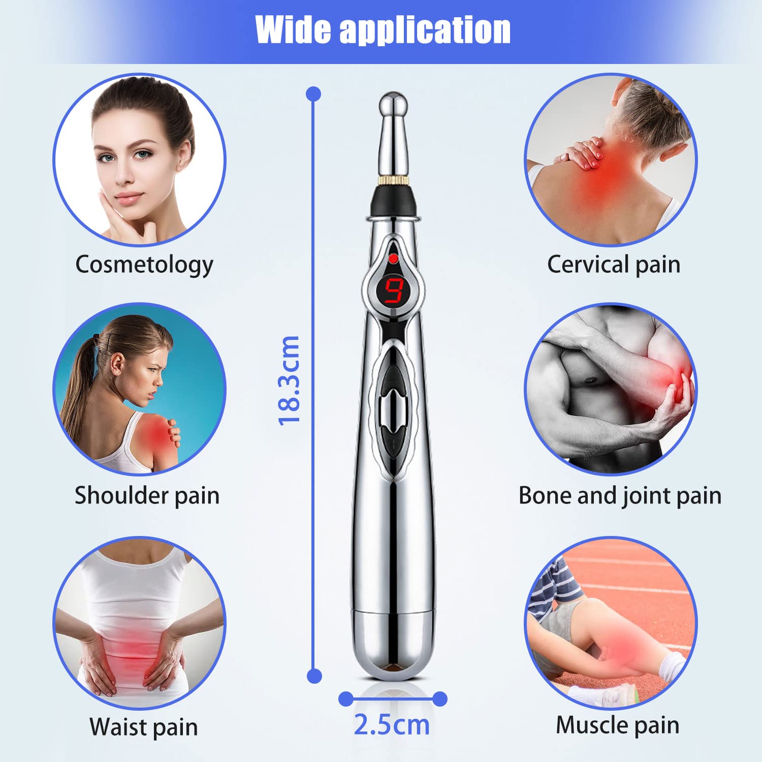 BOLÍGRAFO ACUPUNTURA ELÉCTRICO TERAPIA MUSCULAR RONDON - 6