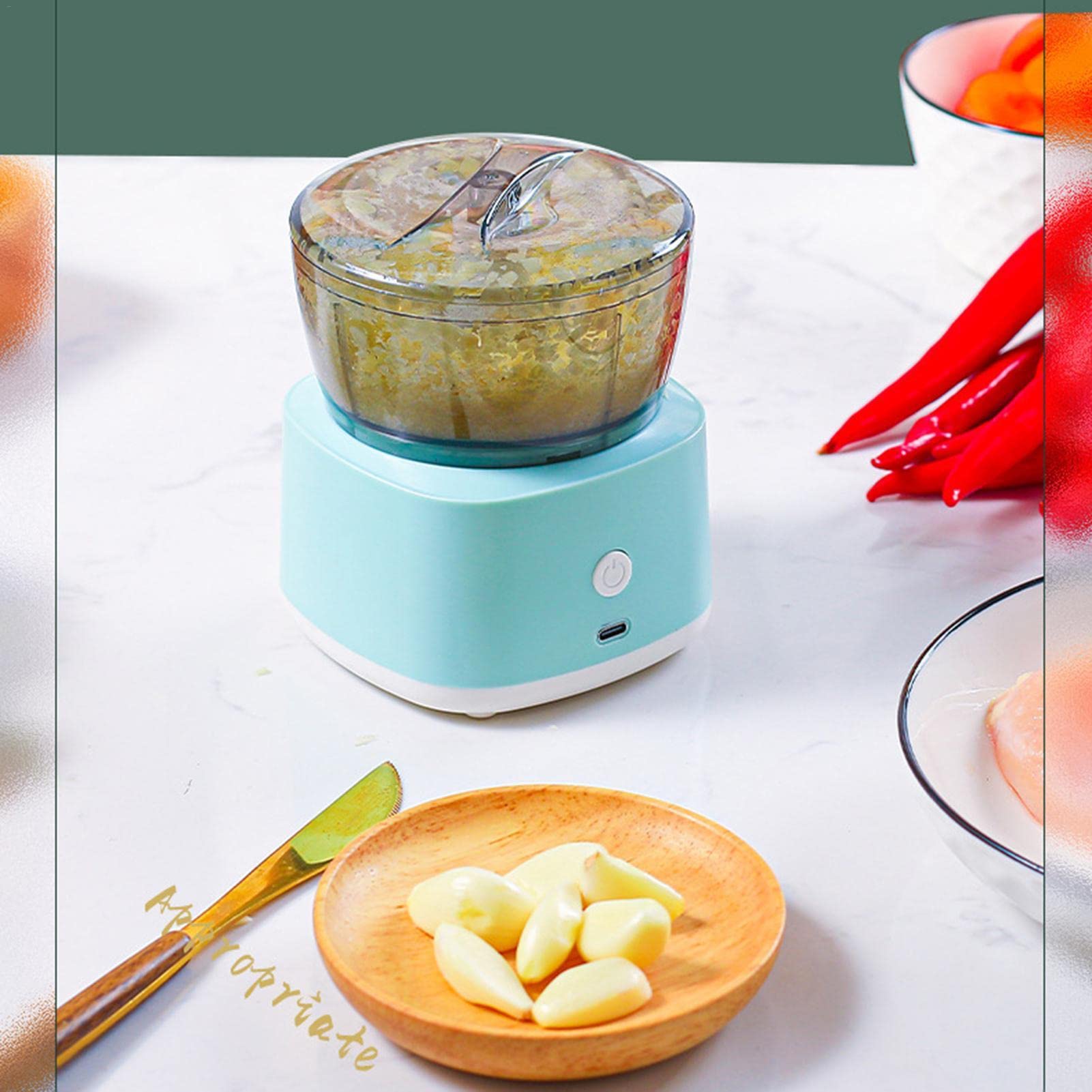 PROCESADORA ALIMENTOS NUEVO 45 W MINI PROCESADOR ELÉCTRICO PICADORA MULTIUSO RONDOS - 3