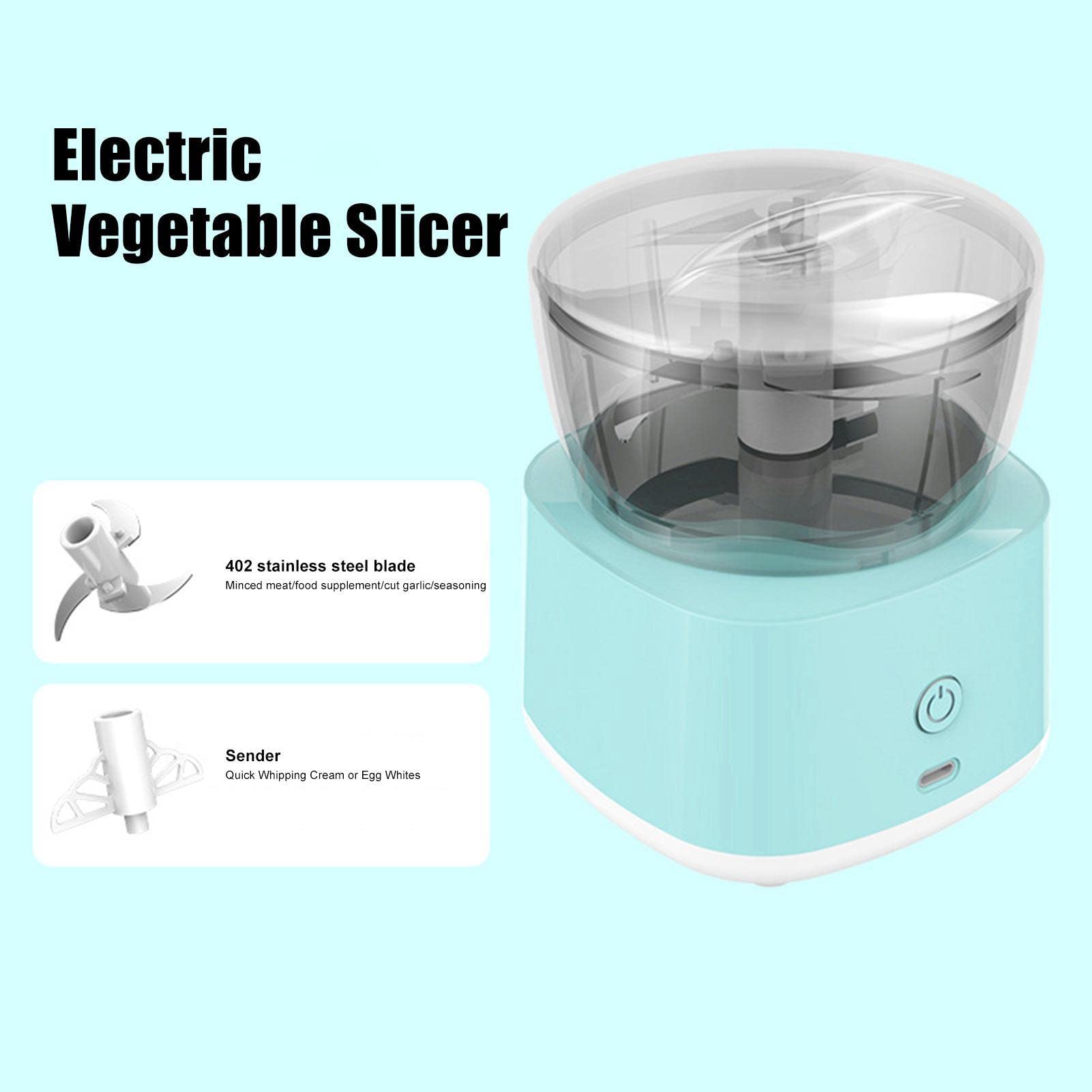 PROCESADORA ALIMENTOS NUEVO 45 W MINI PROCESADOR ELÉCTRICO PICADORA MULTIUSO RONDOS - 7
