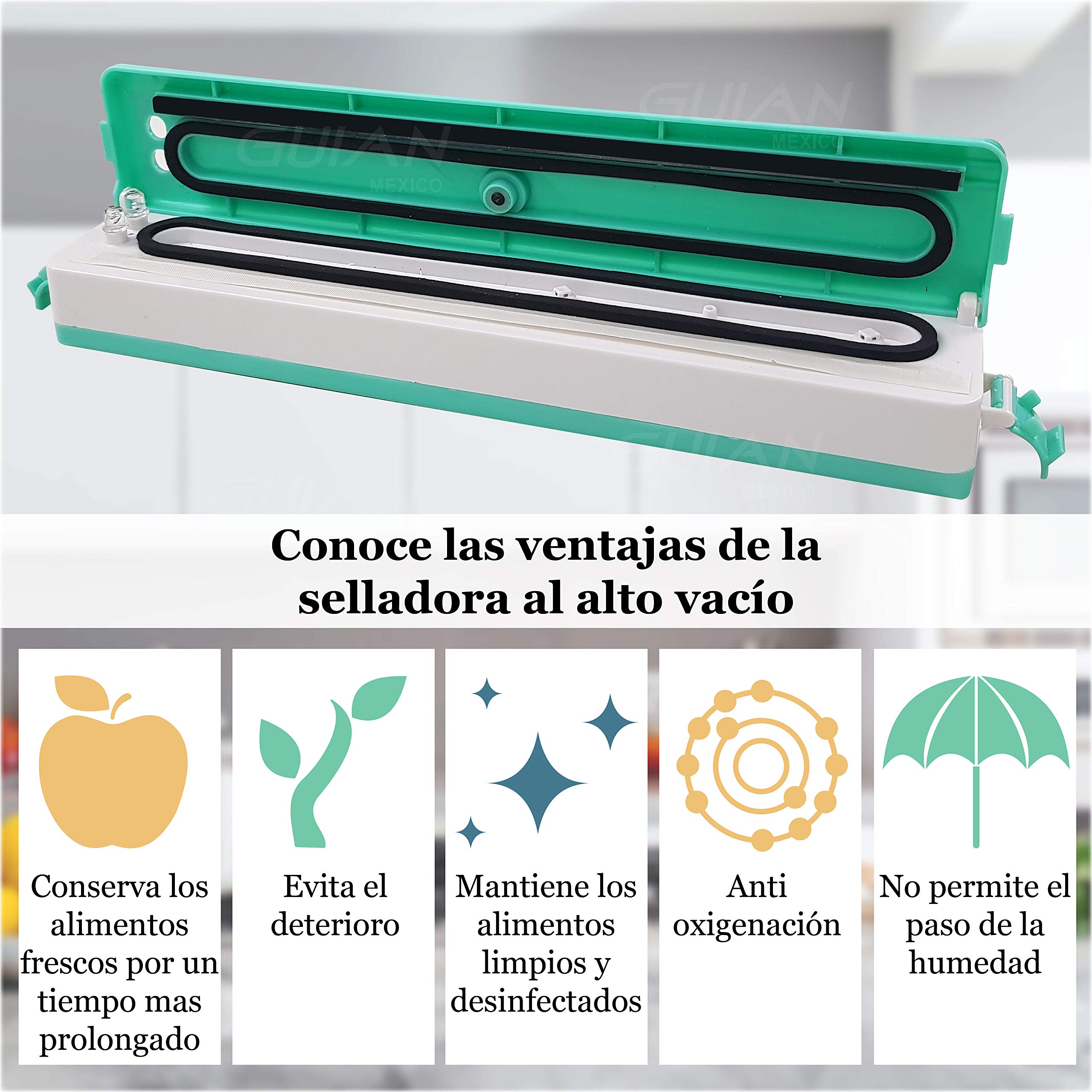 SELLADOR VACÍO ALIMENTOS SECOS HÚMEDOS CONSERVAR RONDON - 9