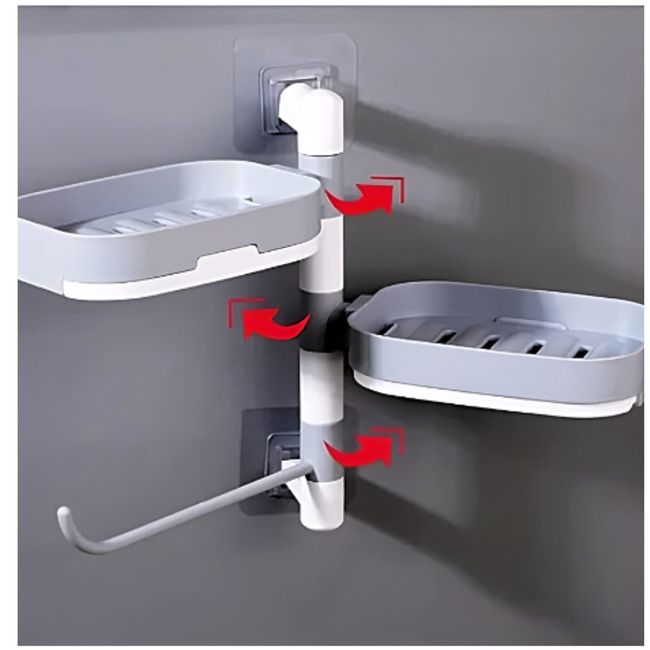 ESTANTE JABÓN PARED MULTIUSO BANDEJA BAÑO JABONERA RONDON - 6