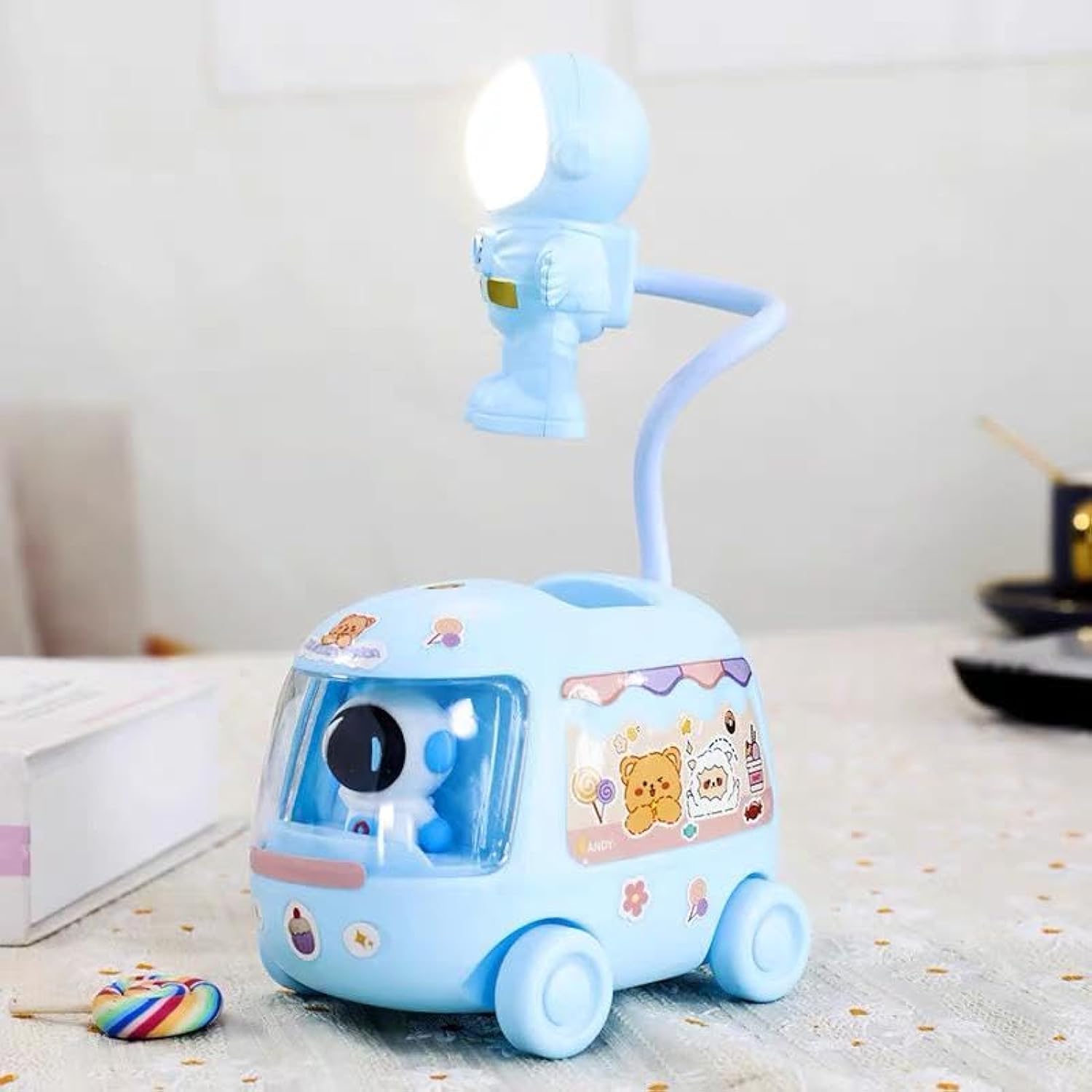LÁMPARA MESA LED SOPORTE MÓVIL RECARGABLE HOGAR RONDON - 3