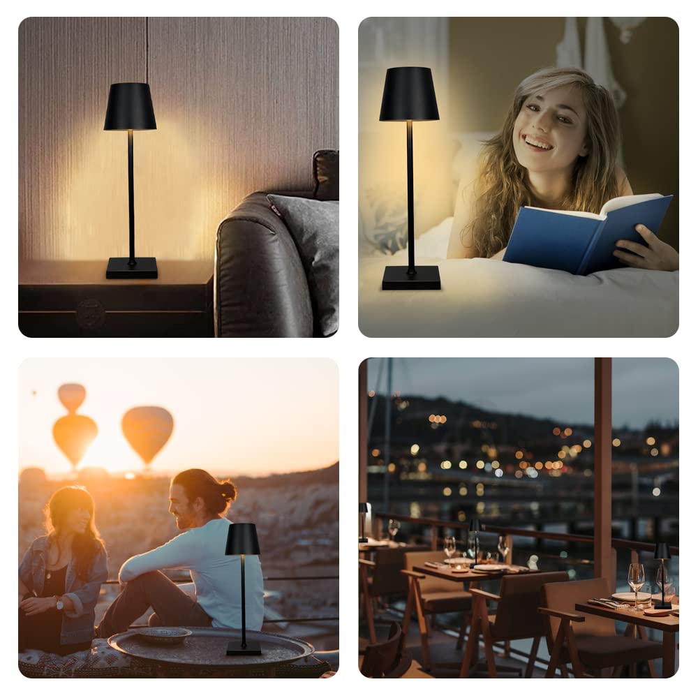 LÁMPARA MESA TÁCTIL LED INALÁMBRICA USB LUZ NOCHE RONDON - 7