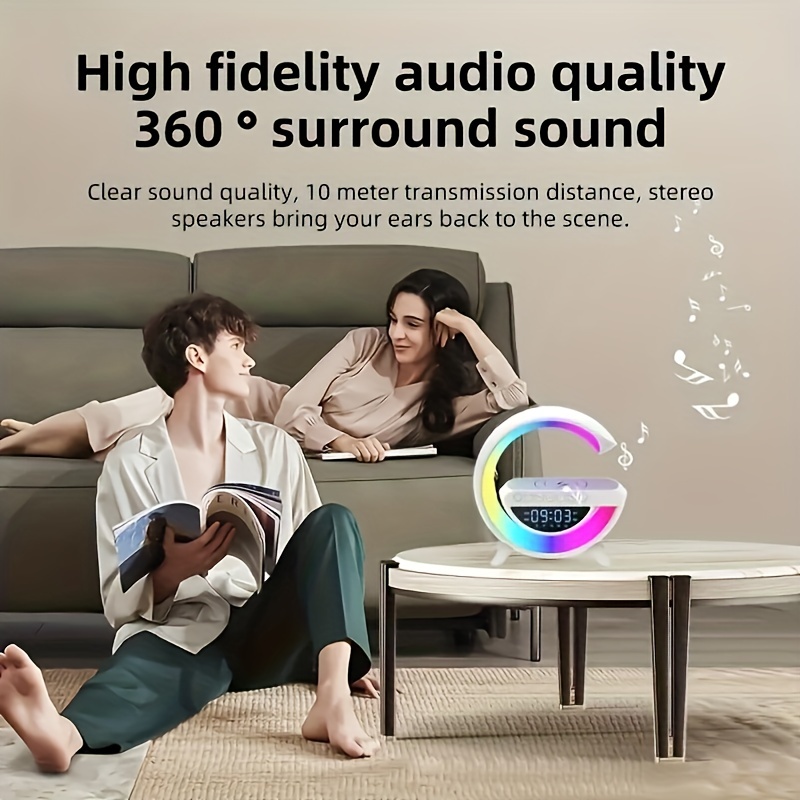 ALTAVOZ BLUETOOTH RELOJ DIGITAL LED ALTAVOCES HOGAR RONDON - 2