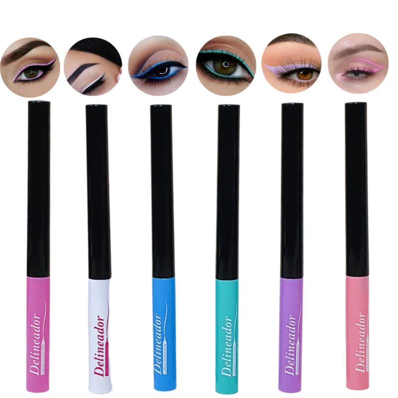 PACK DELINEADOR OJOS COLORES PASTEL LÍQUIDO BELLEZA RONDON - 5