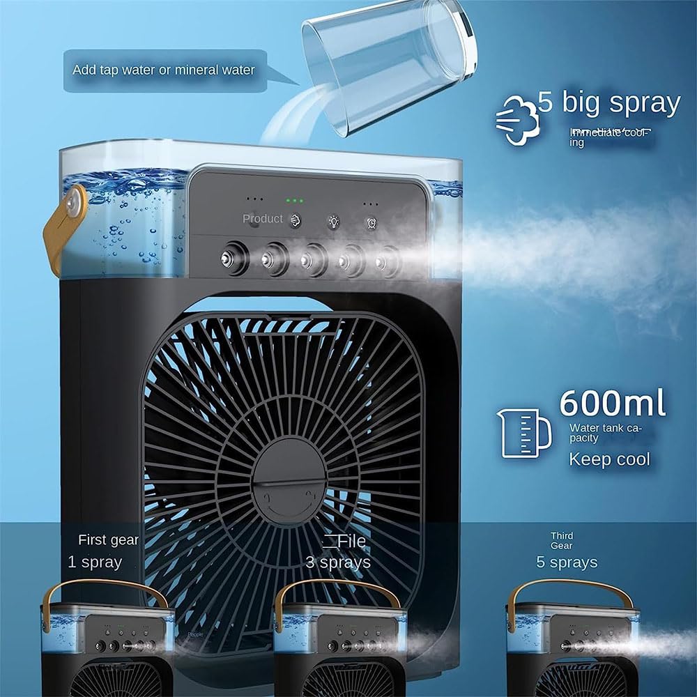 VENTILADOR ENFRIACION AIRE PORTATIL USB HABITACION RONDON - 8